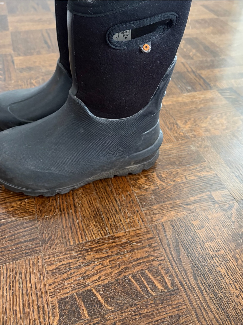 Bogs Kids Black Waterproof Pull-On Boots
